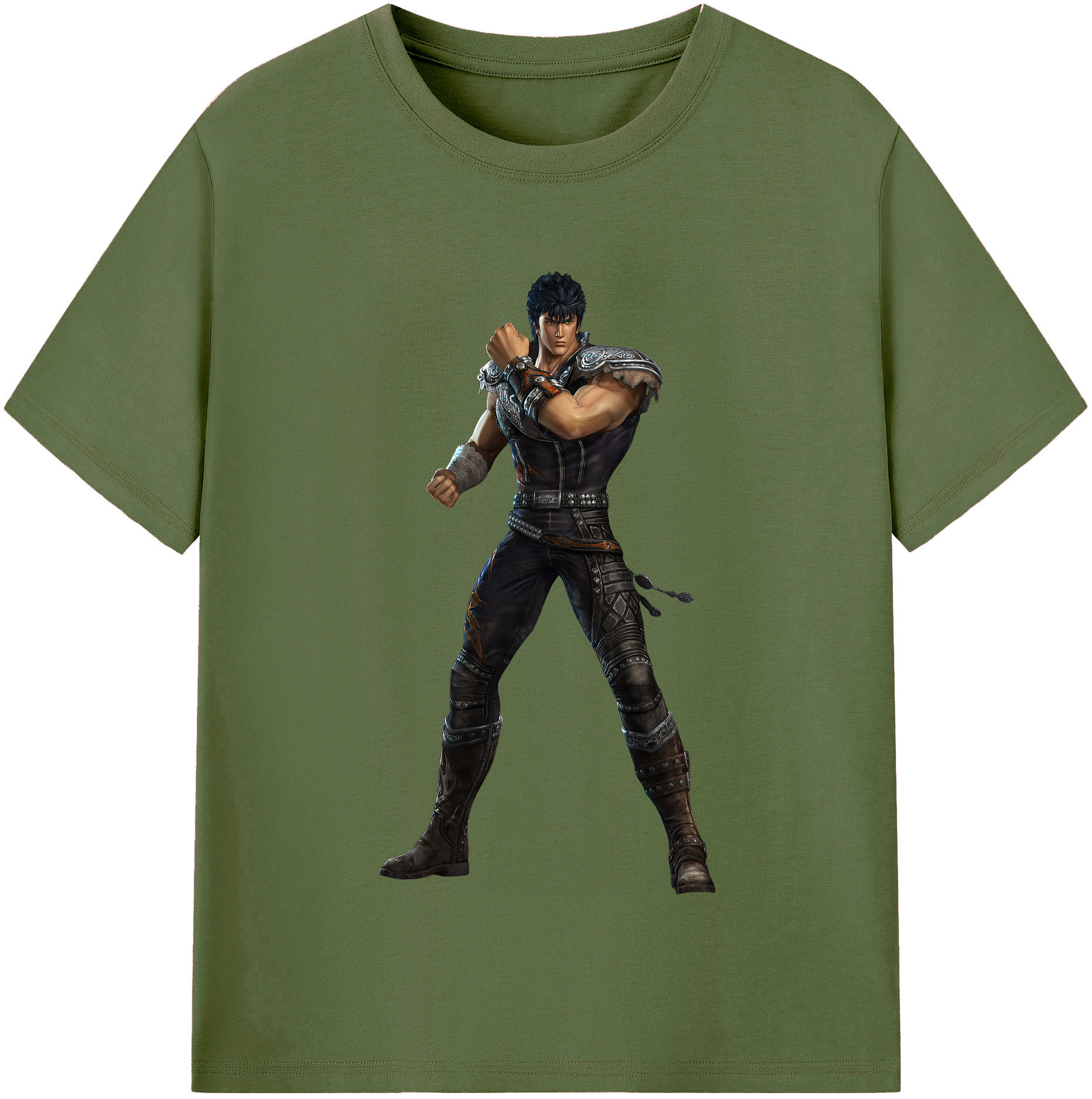 （画像用） 北斗の拳 Fist of the North Star 綿100％半袖Tシャツ（フロントプリント）